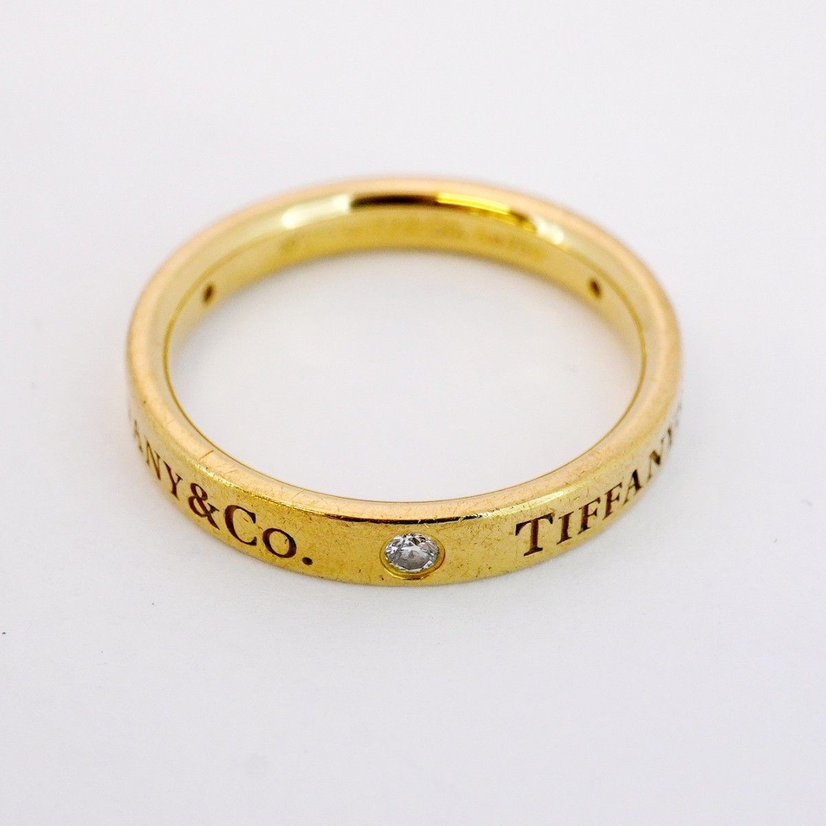 ティファニー カーブドバンドリング k18 PG Tiffany & Co. 2.63g