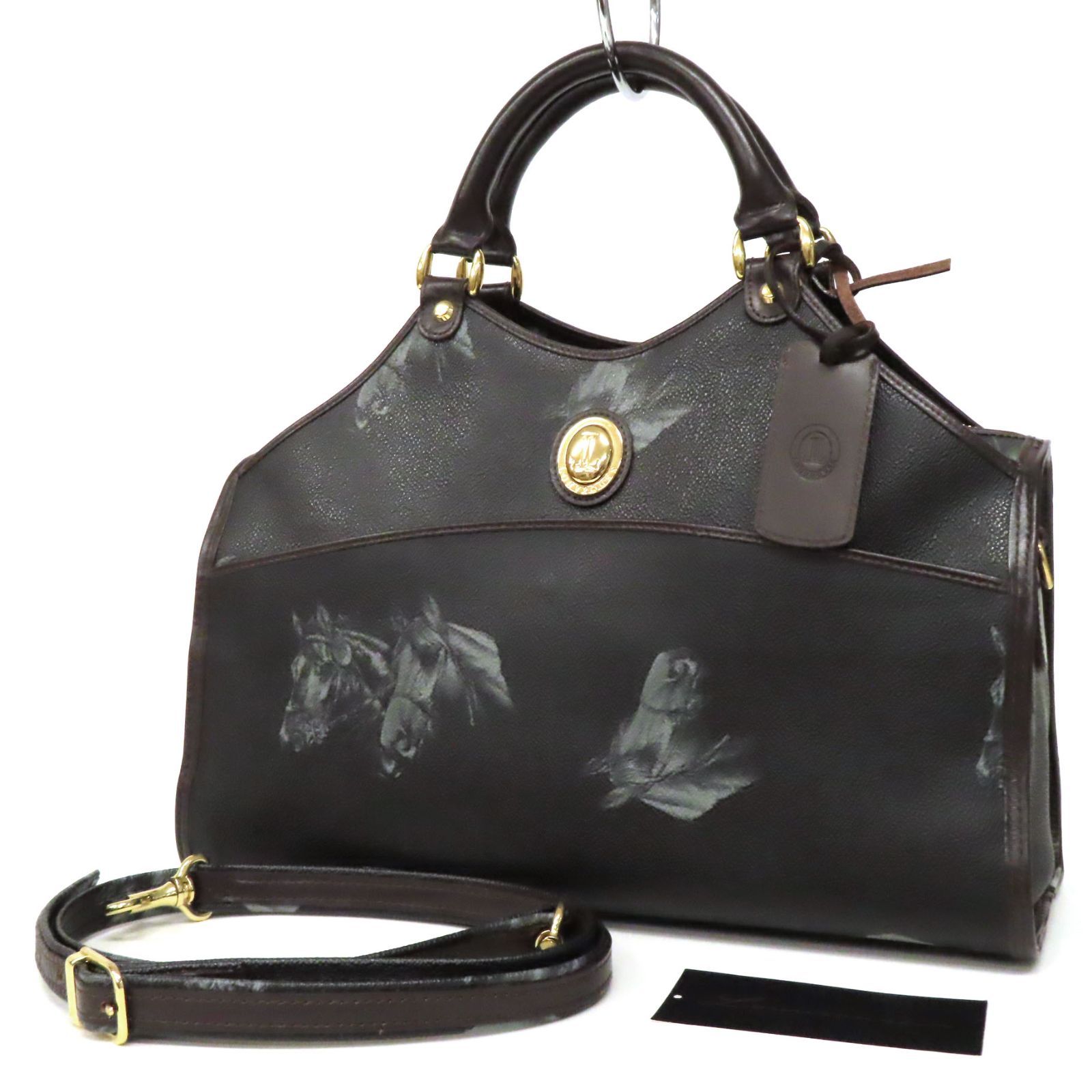 NI25019 極美品 LOUVROUSE ルーブルーゼ 2WAY トートバッグ ショルダー 