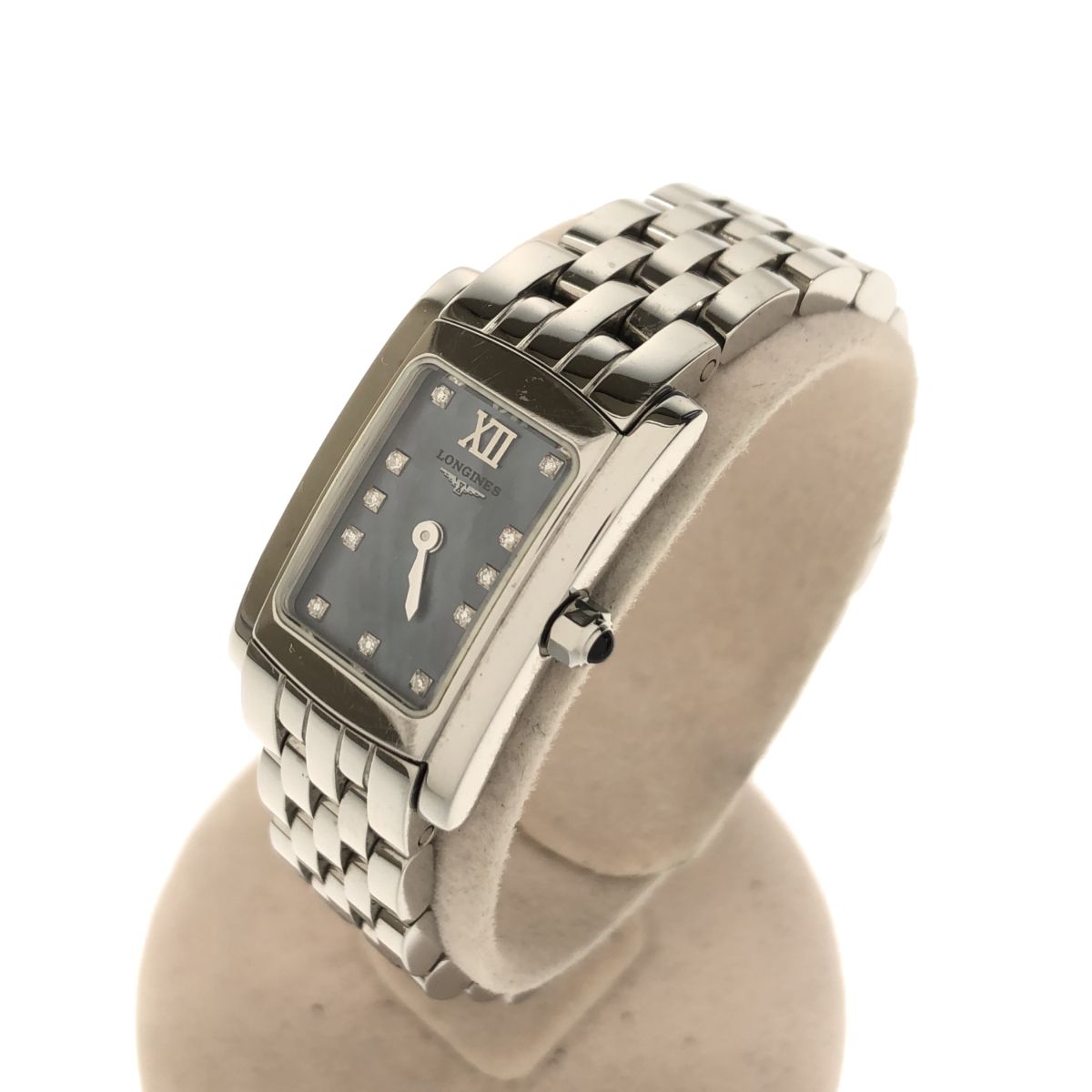 稼動品 LONGINES ドルチェヴィータ 11Pダイヤ シェル文字盤 腕時計