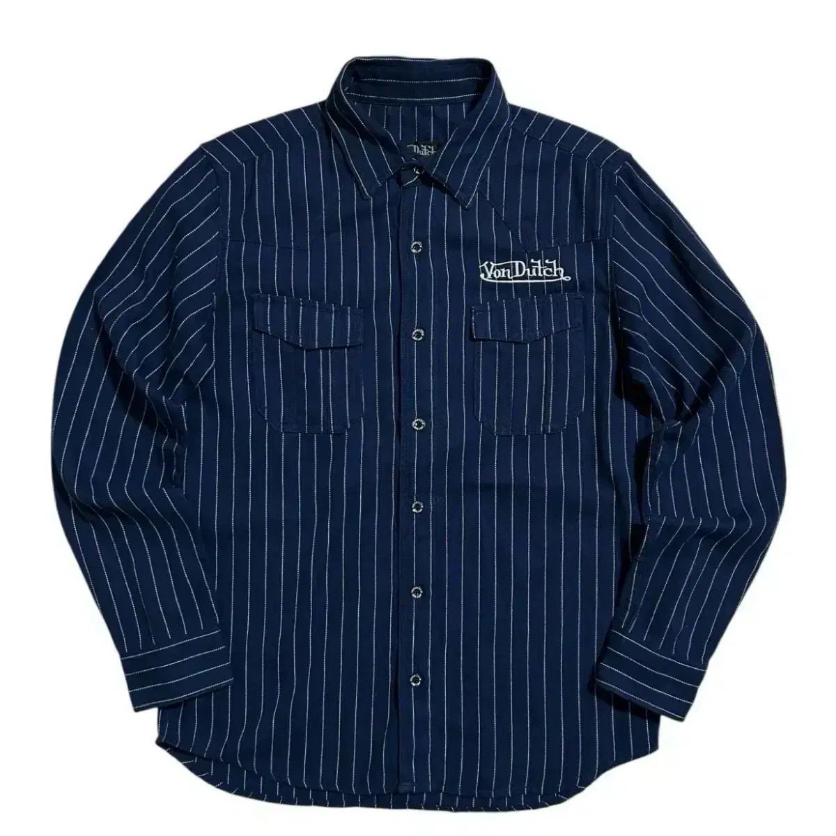 ボンダッチ ビッグロゴ ストライプ シャツ M