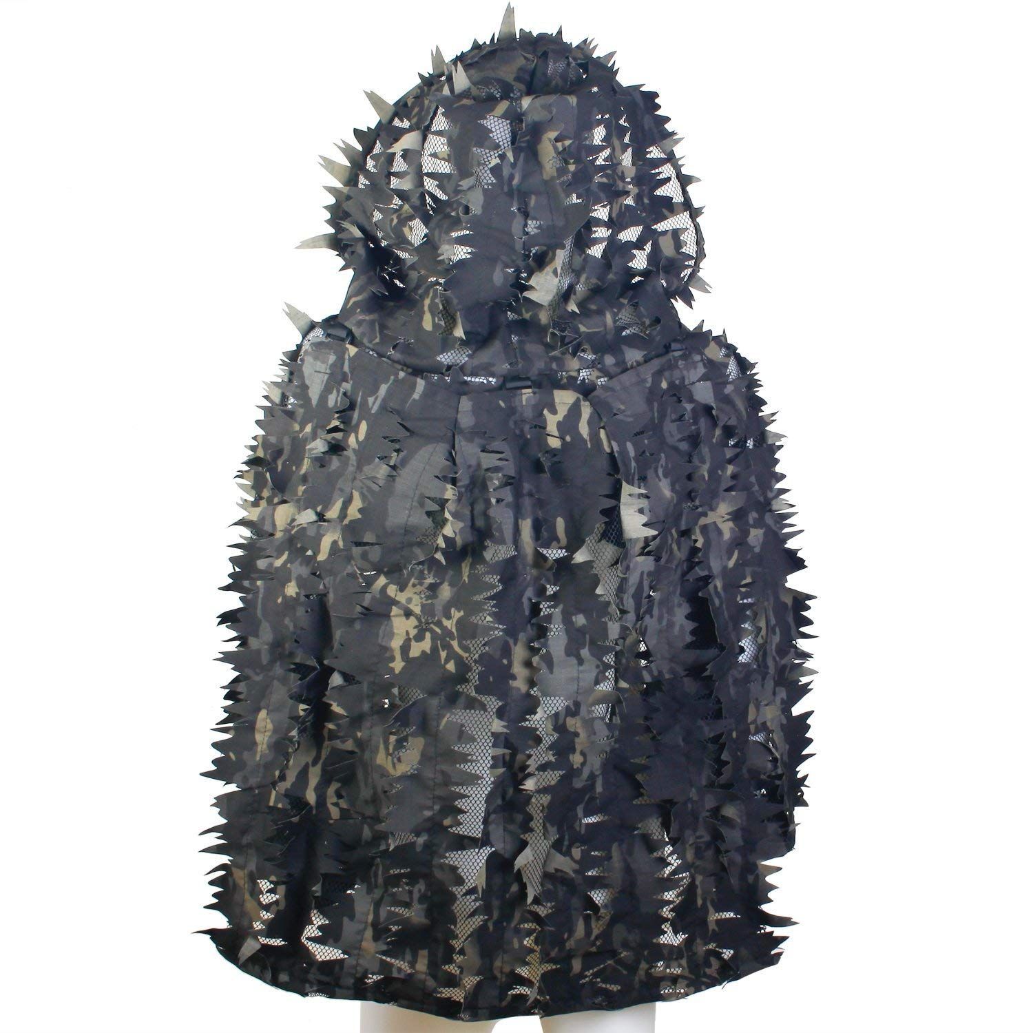 Broptical セール品 超軽量 マルチカモ 黒 ライトウェイト アサルト ギリースーツ マルチカムブラック 迷彩 bdu サバゲー ギリー マルチカム ブラック