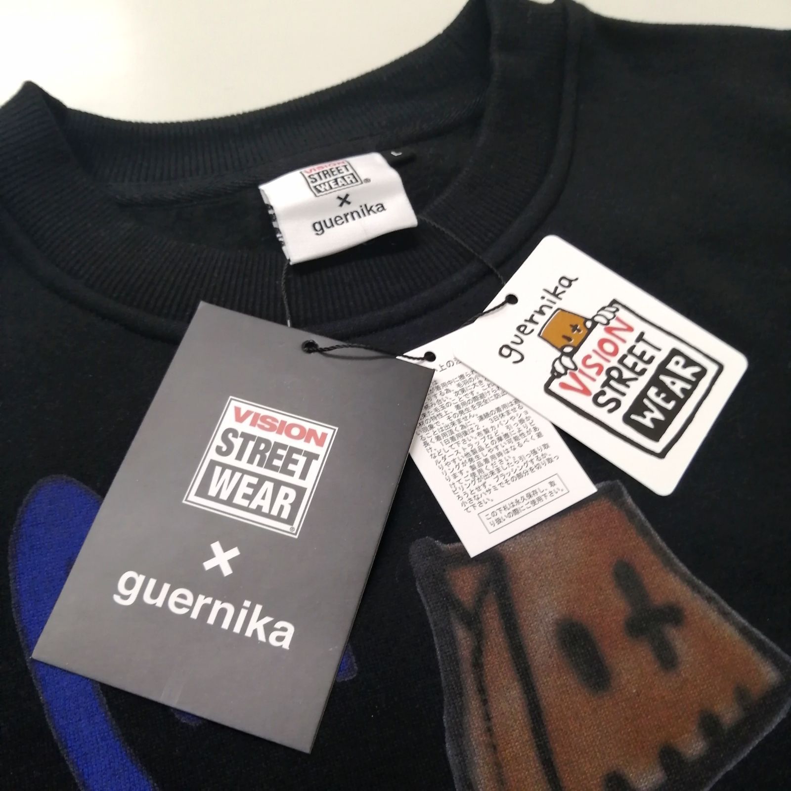 新作】【VISIONSTREETWEAR✖guernika・Skaterトレーナー（ブラック 