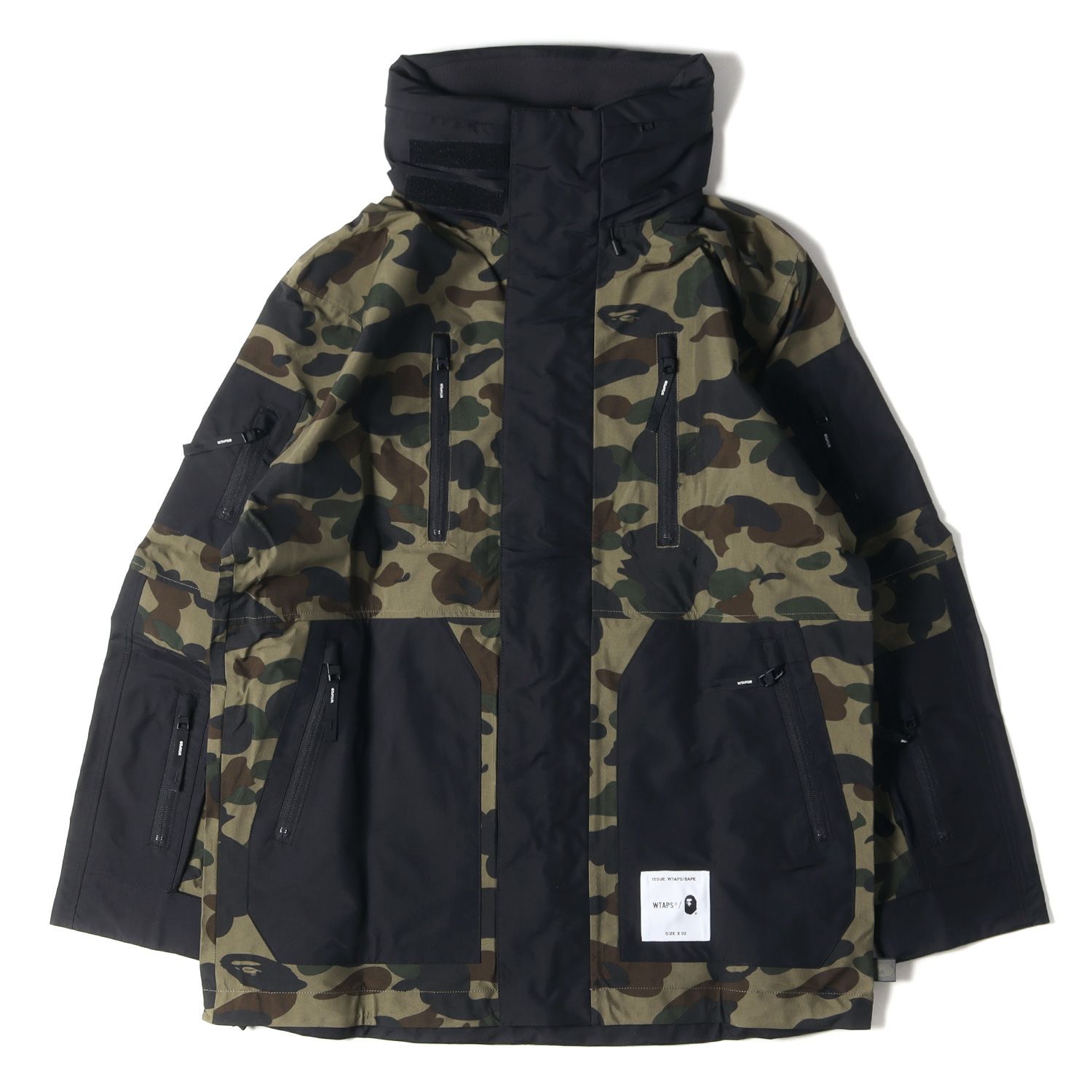 新品 WTAPS ダブルタップス ジャケット サイズ:M 17AW A BATHING APE アベイシングエイプ フード付き 猿迷彩 ナイロン  シェルパ ジャケット SHERPA グリーンカモ アウター ブルゾン コート コラボ【メンズ】 - メルカリ