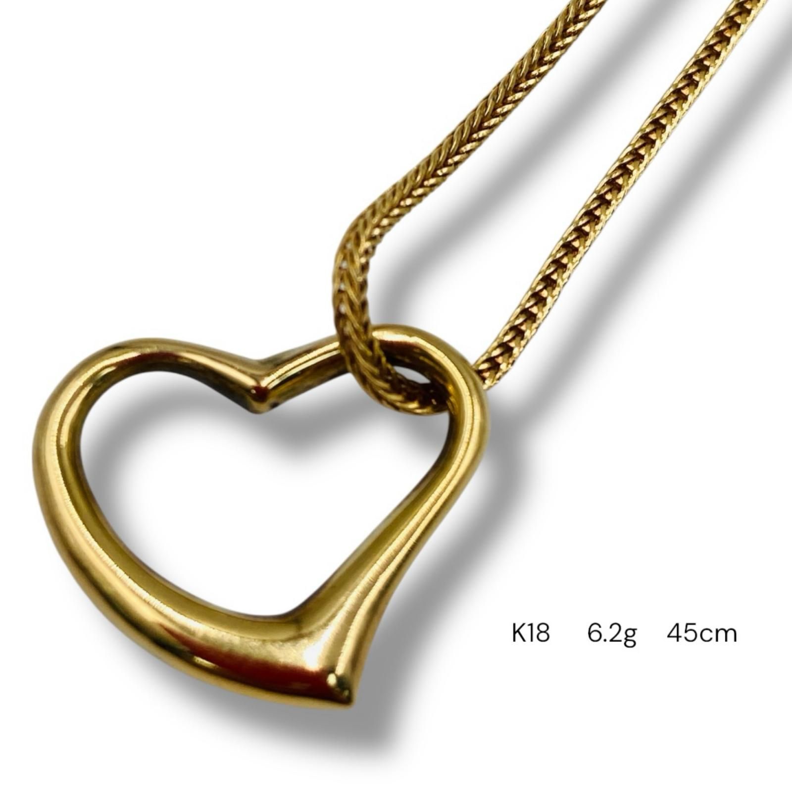 K18 ネックレス 6.2ｇ 45cm 750 金 ペンダントトップ