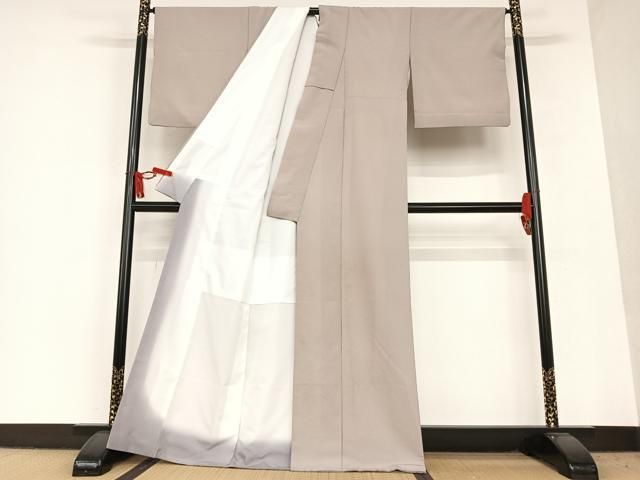 平和屋着物○江戸小紋 万筋 煤竹色×白色 正絹 逸品 AAAU8053zg - メルカリ 