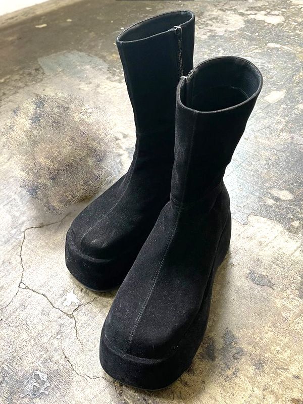 G*Y様 【新品】STYLE DELI 4.5cmチャンキーヒールブーツ スエー