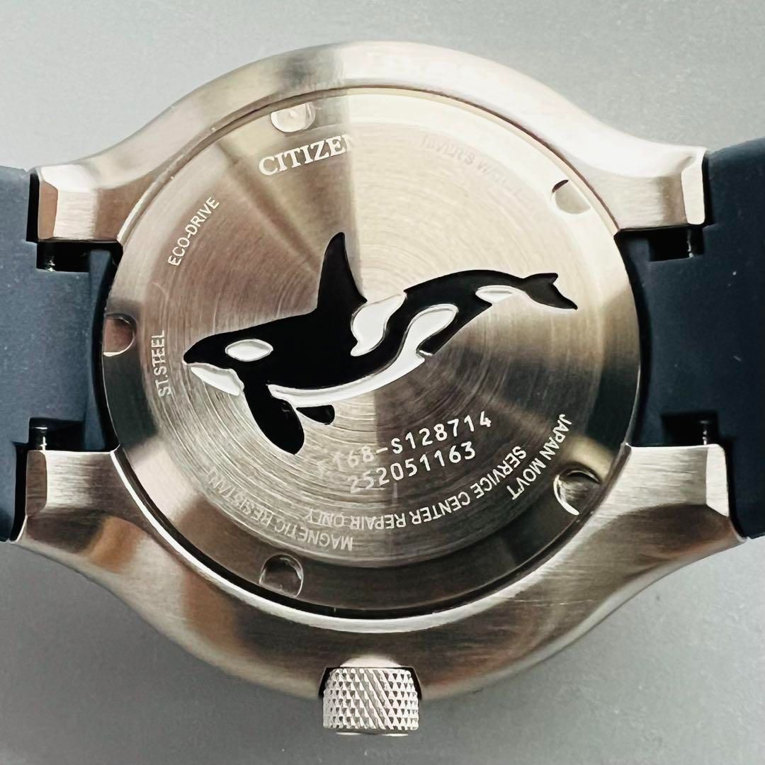 CITIZEN シチズン エコドライブ プロマスター ダイバー メンズ 腕時計 展示品 海 シャチ ブルー シルバー Promaster Marine  - メルカリ