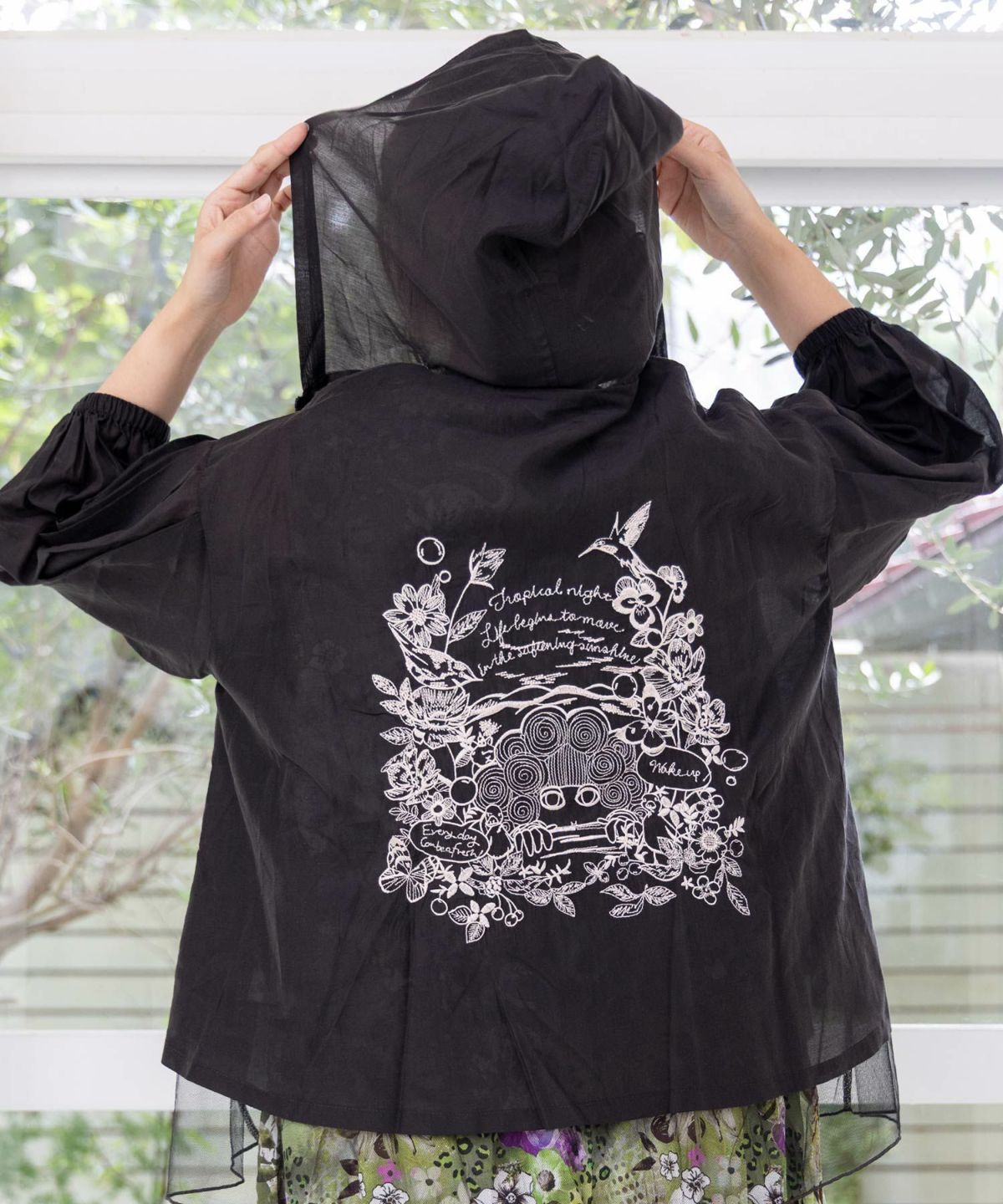 ☆ScoLar スカラー 152742：チュール重ねスカ子刺繍シアー