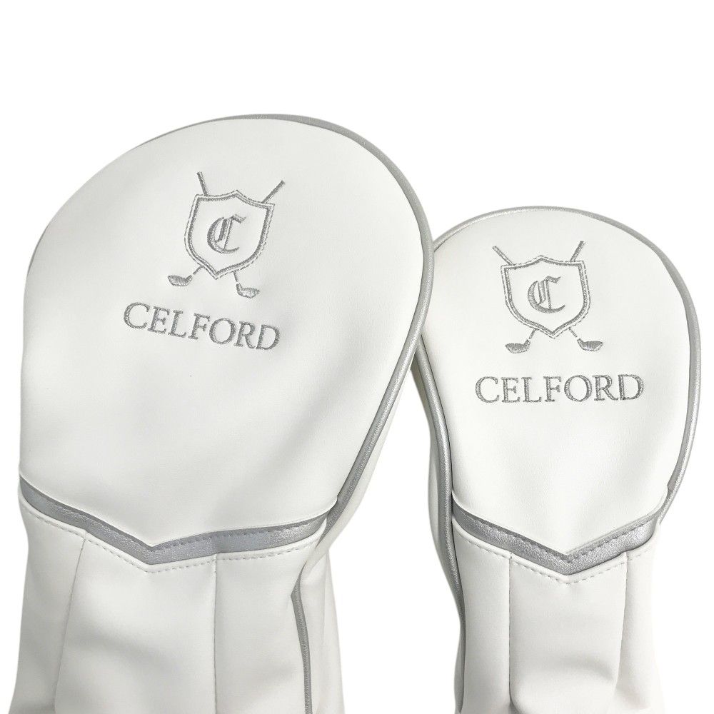 CELFORD セルフォード  ヘッドカバー 2点セット  ホワイト系 DR FW [240101491714] ゴルフウェア ストスト CELFORD セルフォード ヘッドカバー 2点セット ホワイト系