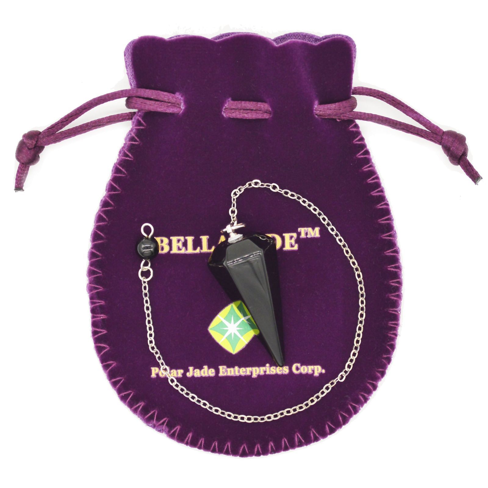 金属チェーン付き チャウラストーン六角錐