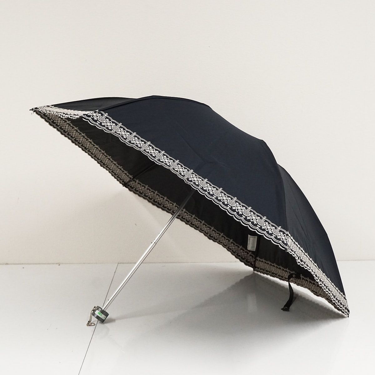 AURORA花柄刺繍 折りたたみ日傘 サマーシールド オーロラ 折りたたみ日傘 サマーシールド 刺繍 AURORA（オーロラ
