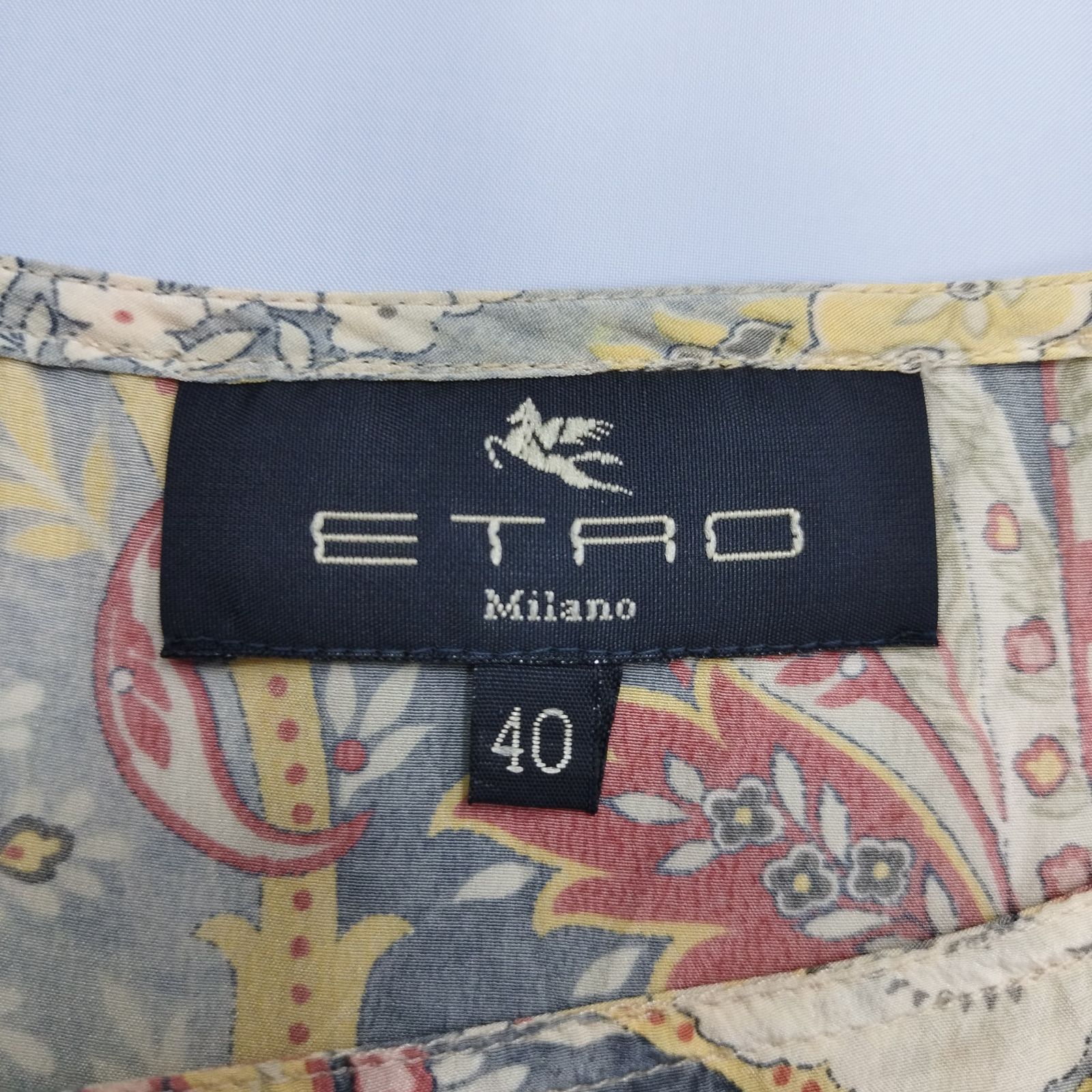 ETRO エトロ イタリア製 総柄 ペイズリー 高級 シルク100% 絹