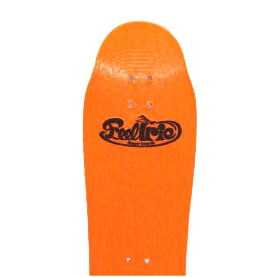オールドスクール指スケ 木製デッキ FeelIrie traditional 02 オレンジ