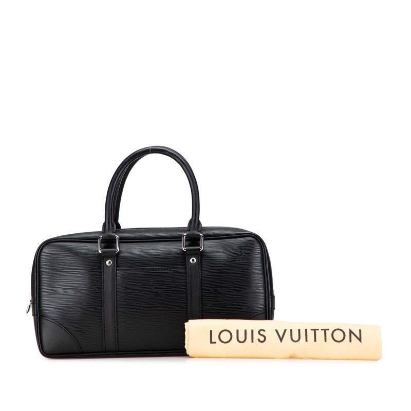 Louis Vuitton 美品 黒 エピ ヴィヴィエンヌロン ハンドバッグ LOUIS VUITTON ヴィヴィエンヌロン ハンドバッグ エピ ノワール