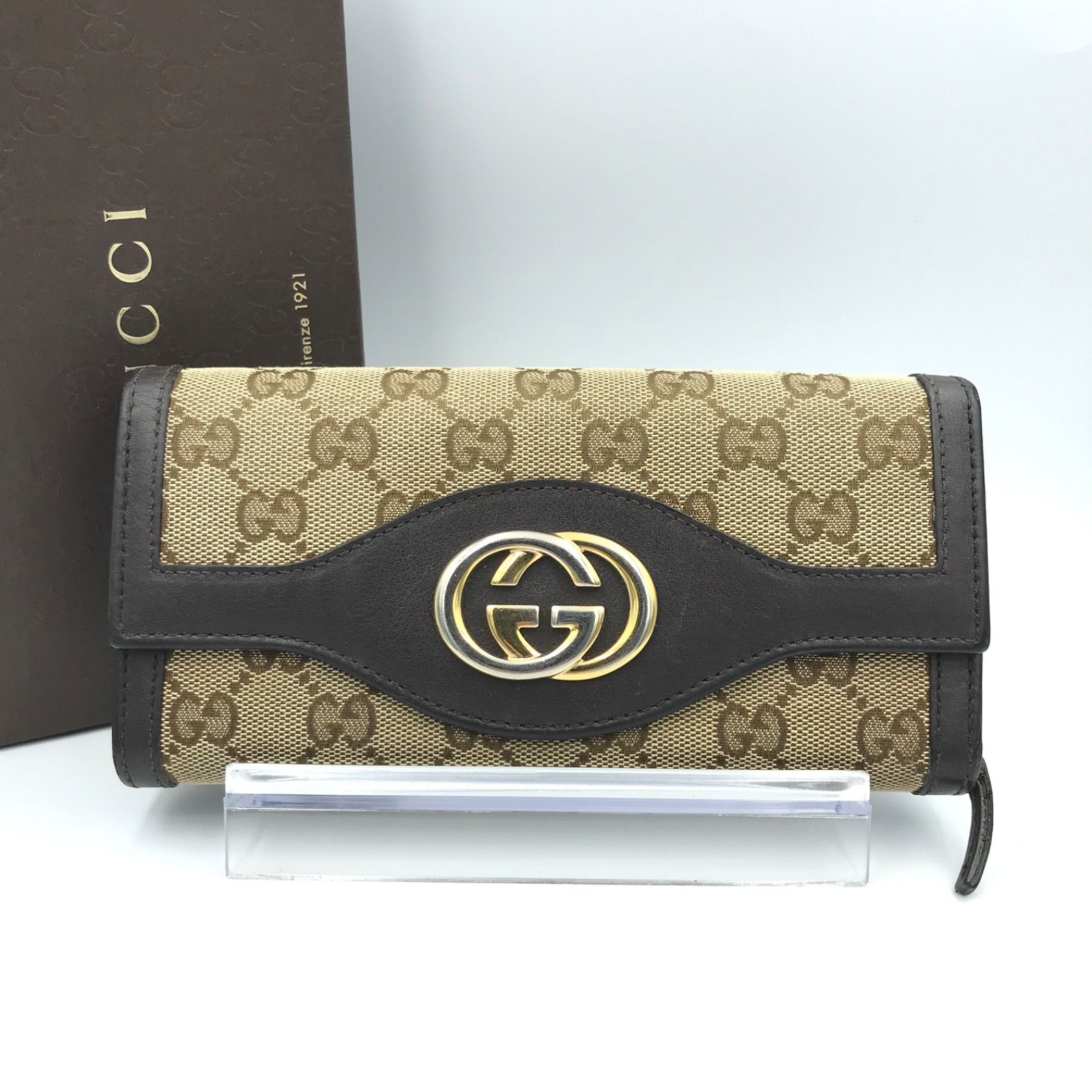 正規品 美品 グッチ財布 グッチ長財布 グッチGGキャンバス グッチ 