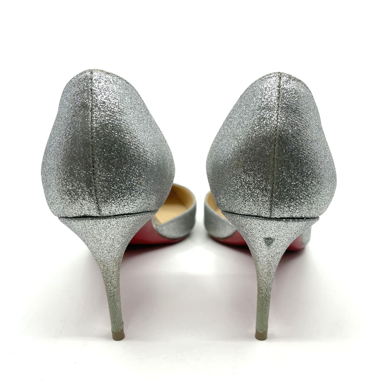 良品 クリスチャンルブタン グリッター パンプス ヒール：6.8