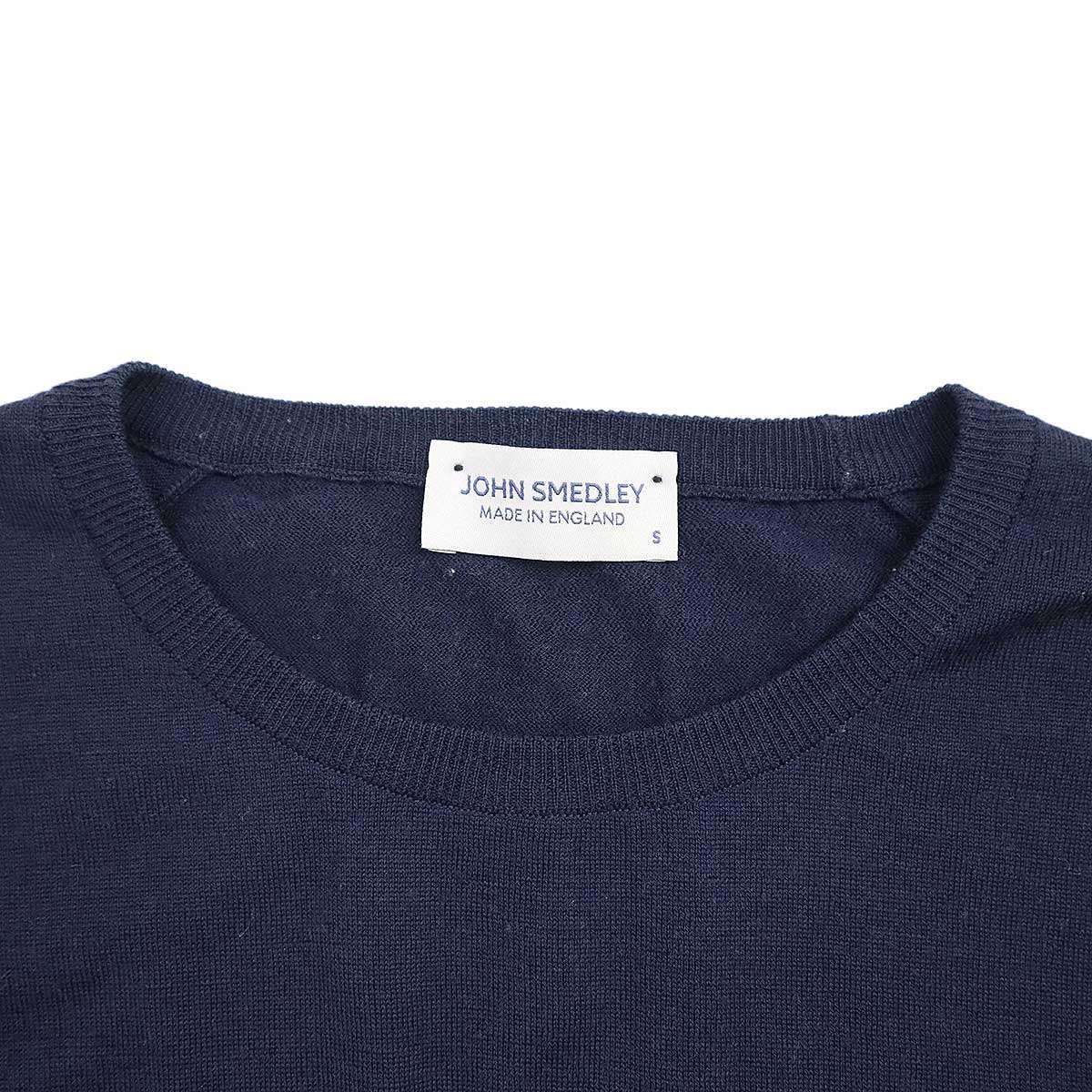 JOHN SMEDLEY ジョンスメドレー クルーネックニットセーター ネイビー 