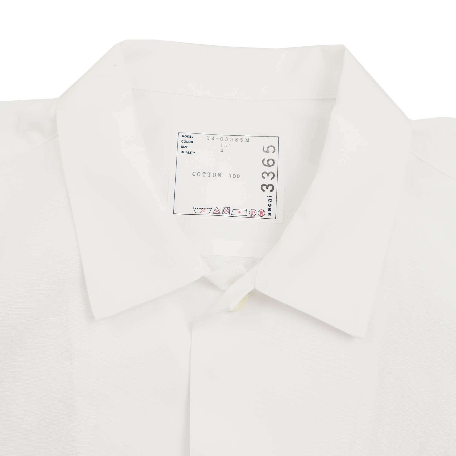 sacai サカイ 24SS Thomas Mason Cotton Poplin Shirt ショート 