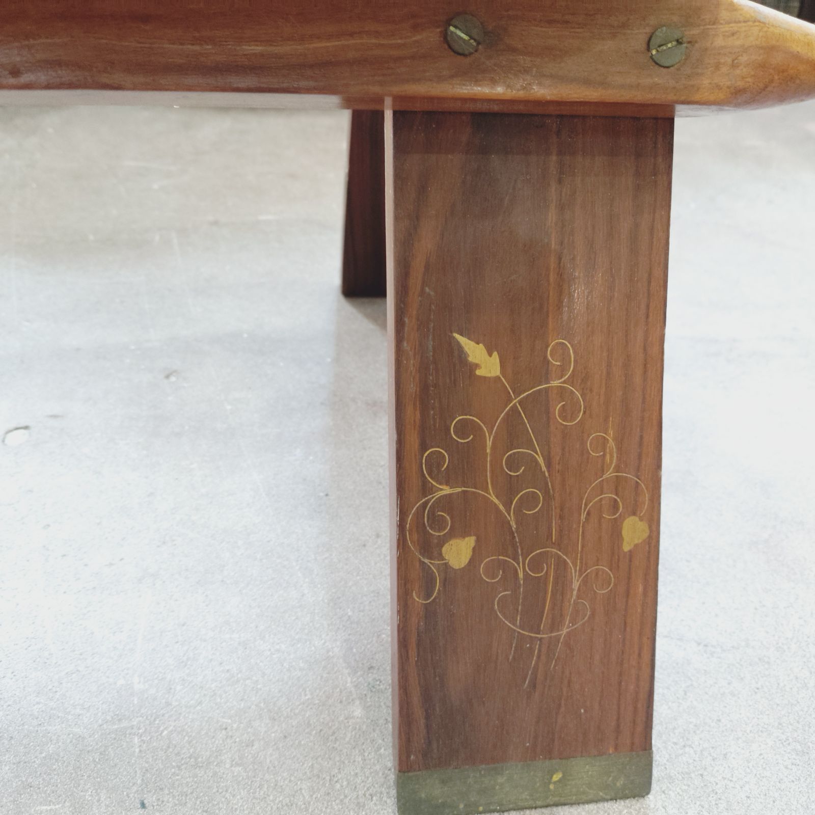 アンティーク 真鍮象嵌 鞍型 ラクダスツール 椅子 チェア オットマン