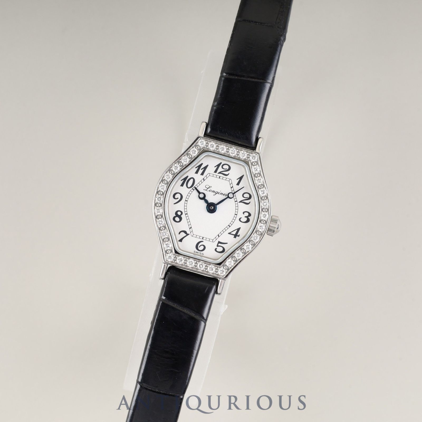 ロンジン ラ ヴィソント L5.184.0 クォーツ Cal. L963.2 SS 純正革ベルト 純正尾錠 SS ホワイトアラビア文字盤 オーバーホール済み