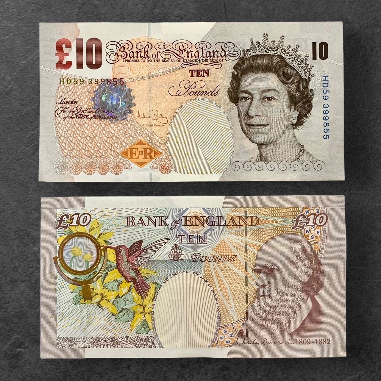 【⭐️新品保管品】 BANK OF ENGLAND TEN Pounds    イギリス ポンド 旧紙幣 10ポンド× 12枚 連番ピン札