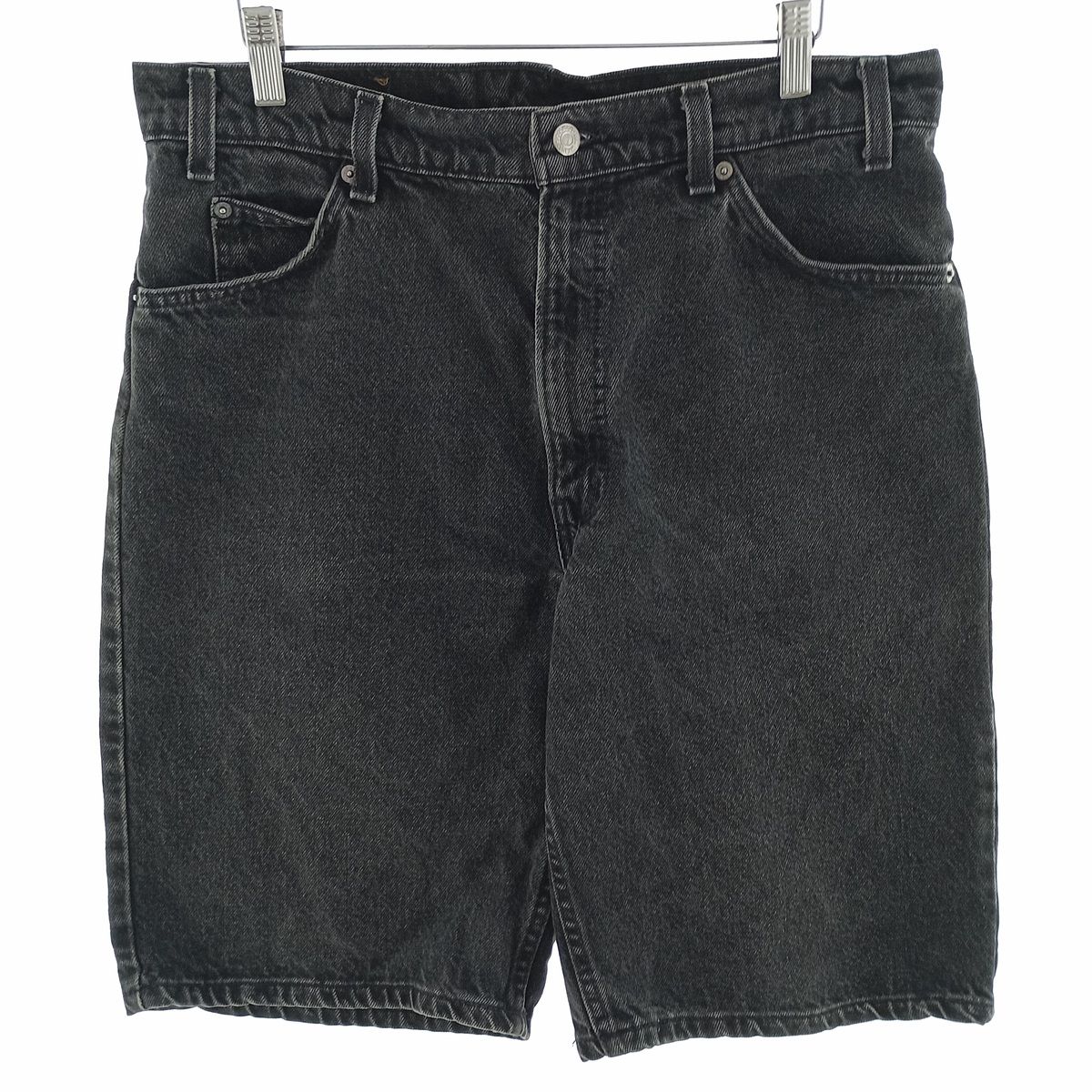 古着 90年代 リーバイス Levi's 550 RELAXED FIT ブラックデニムショーツ ハーフパンツ USA製 メンズw34 ヴィンテージ/eaa400004