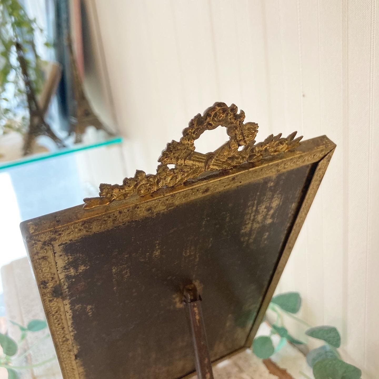 お花とリボンガーランドが美しい フランスアンティーク ミラー - メルカリ