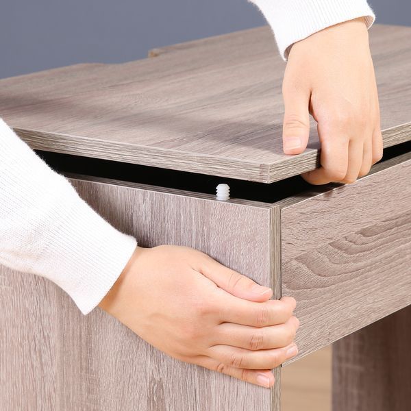 デスク3点セット ホワイトオーク 組立品 C/D:99256] デスク2点セット