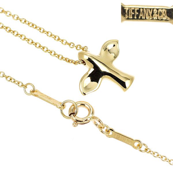 ティファニー K18YG ペンダントネックレス バードクロス