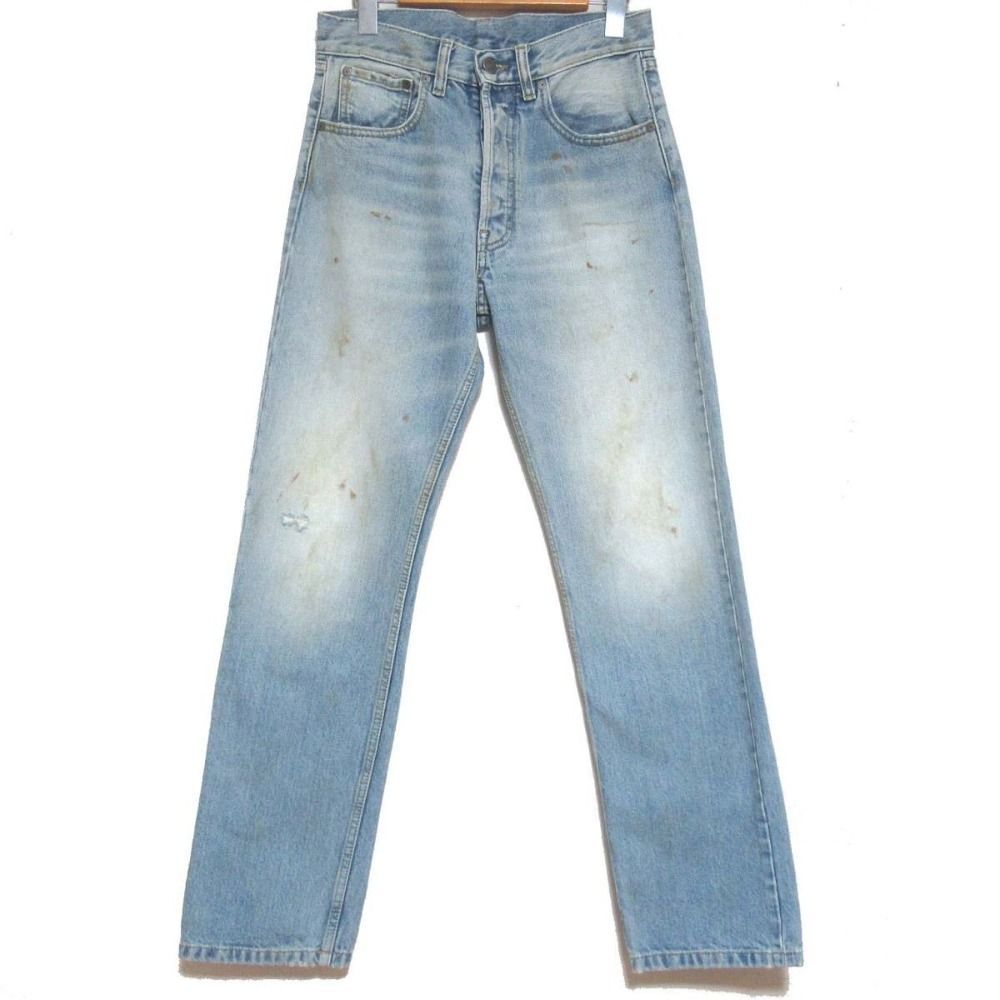 美品 22SS Maison Margiela メゾンマルジェラ Dirty Wash Denim ヴィンテージ加工 デニムパンツ S31LA0068  S30561 36 150/58A ライトブルー レディース 古着 中古 USED - メルカリ