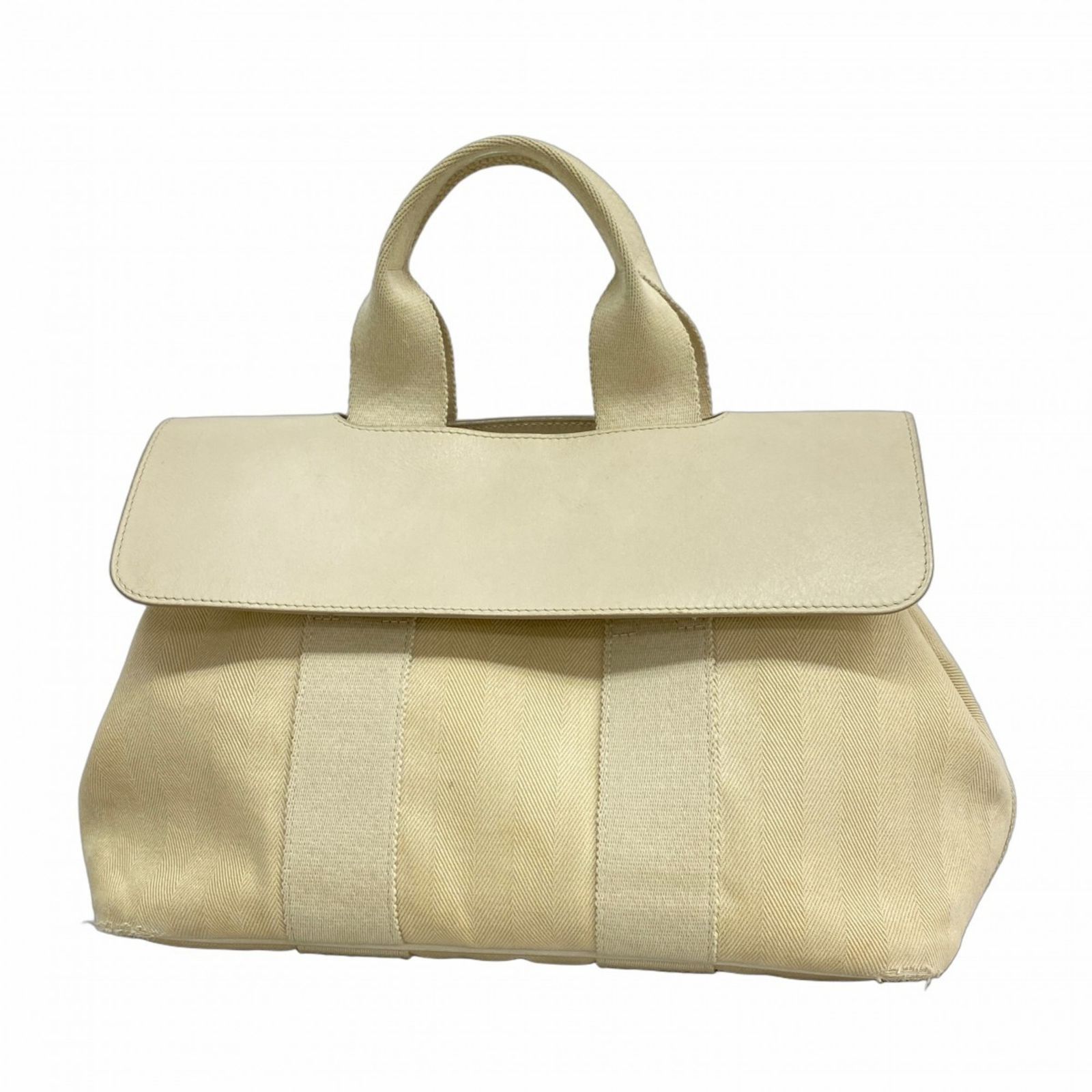 エルメス Hermes エルメス ハンドバッグ ヴァルパライソPM トワルシェブロン アイボリー □K刻印レディース P1442093