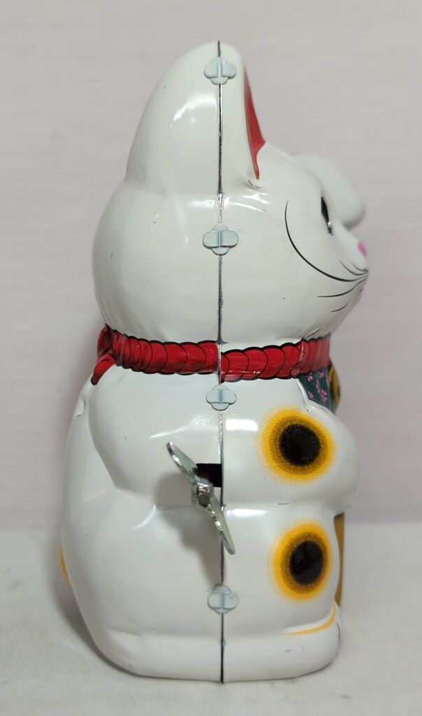 ビリケン商会 ゼンマイ歩行ブリキ まねき猫 白 - メルカリ