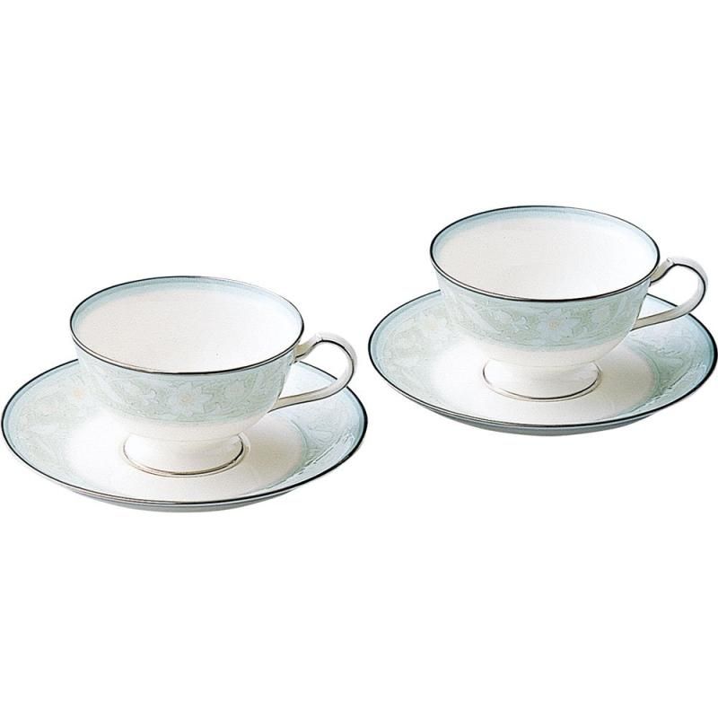 Noritake ノリタケ カップ -amp- ソーサー ペアセット コーヒー ティー 兼用 190cc フェアモント 2客 ボーンチャイナ P97221|4408