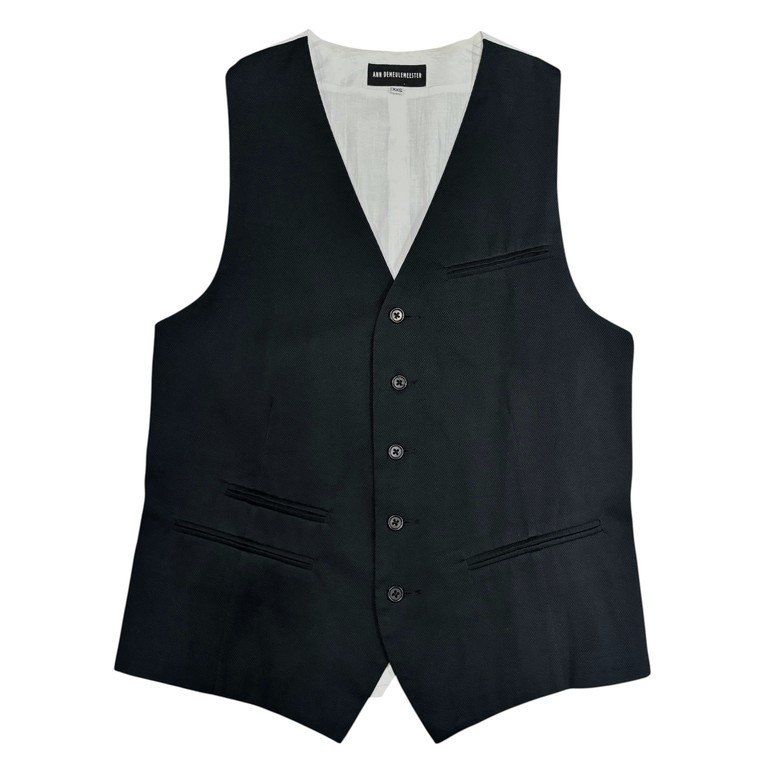 ★美品★【Ann Demeulemeester】ダブルベルトジレ36 Ann Demeulemeester ダブルベルトジレ アンドゥムルメステール