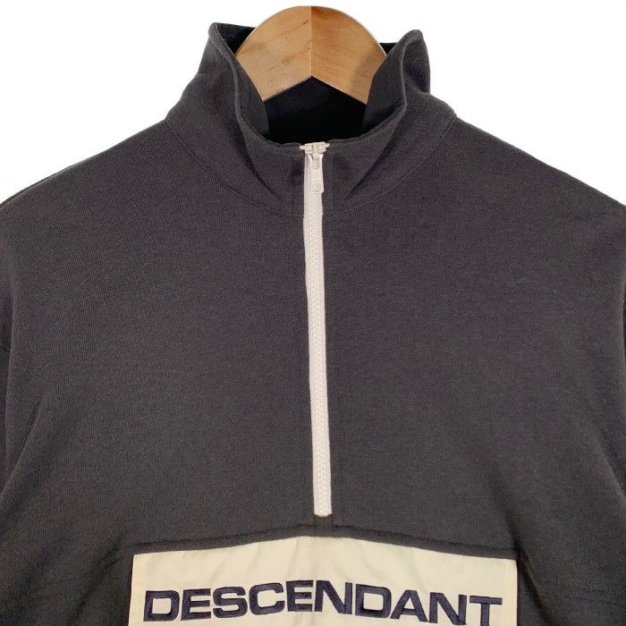 DESCENDANT ディセンダント ハーフジップスウェット トレーナー グレー Size 3 - メルカリ