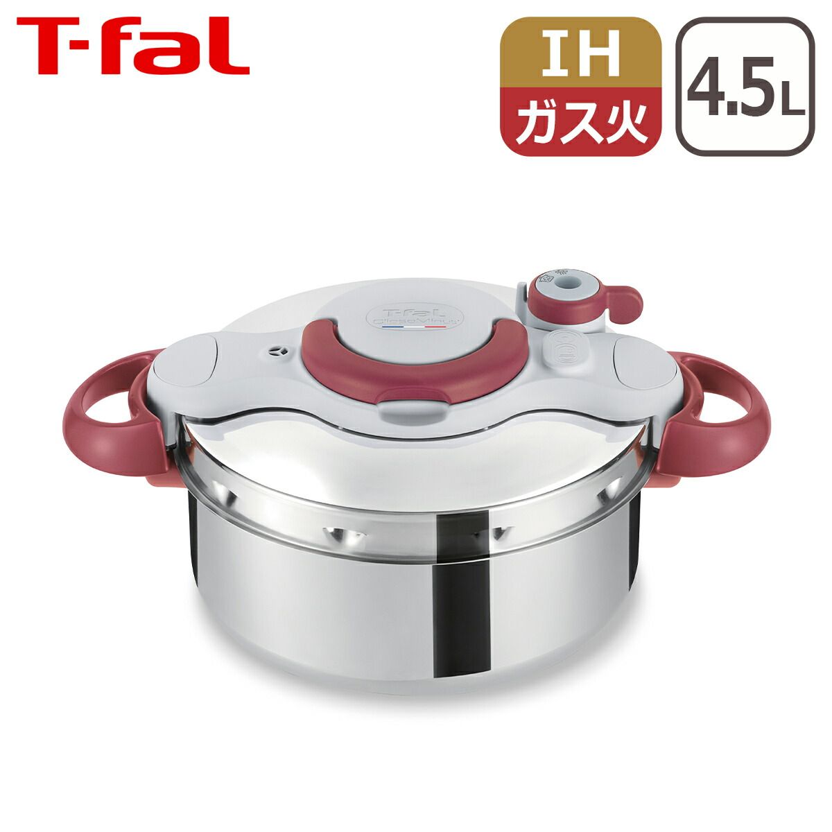 T-fal　≪IH対応≫ 圧力鍋 「クリプソ ミニット イージー」(6L)　P4620769 レッド br\u003eT-fal ≪ＩＨ対応≫ 圧力鍋 「クリプソ ミニット イージー」（４