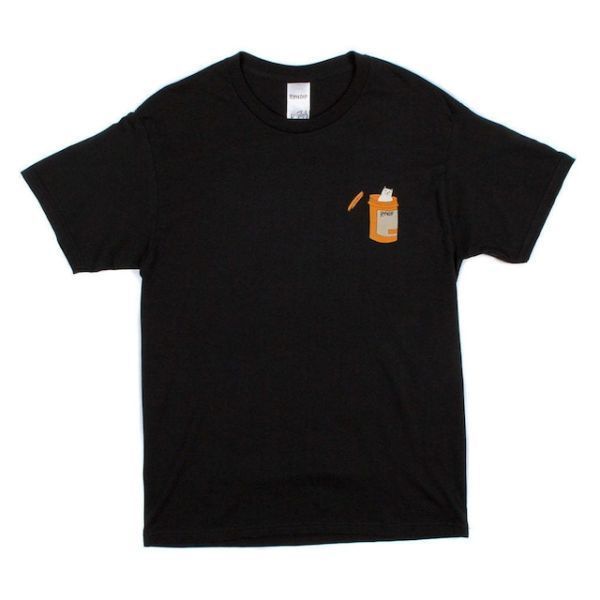 リップンディップ RIPNDIP Tシャツ　NERMAL PILLS TEE ブラック　Sサイズ