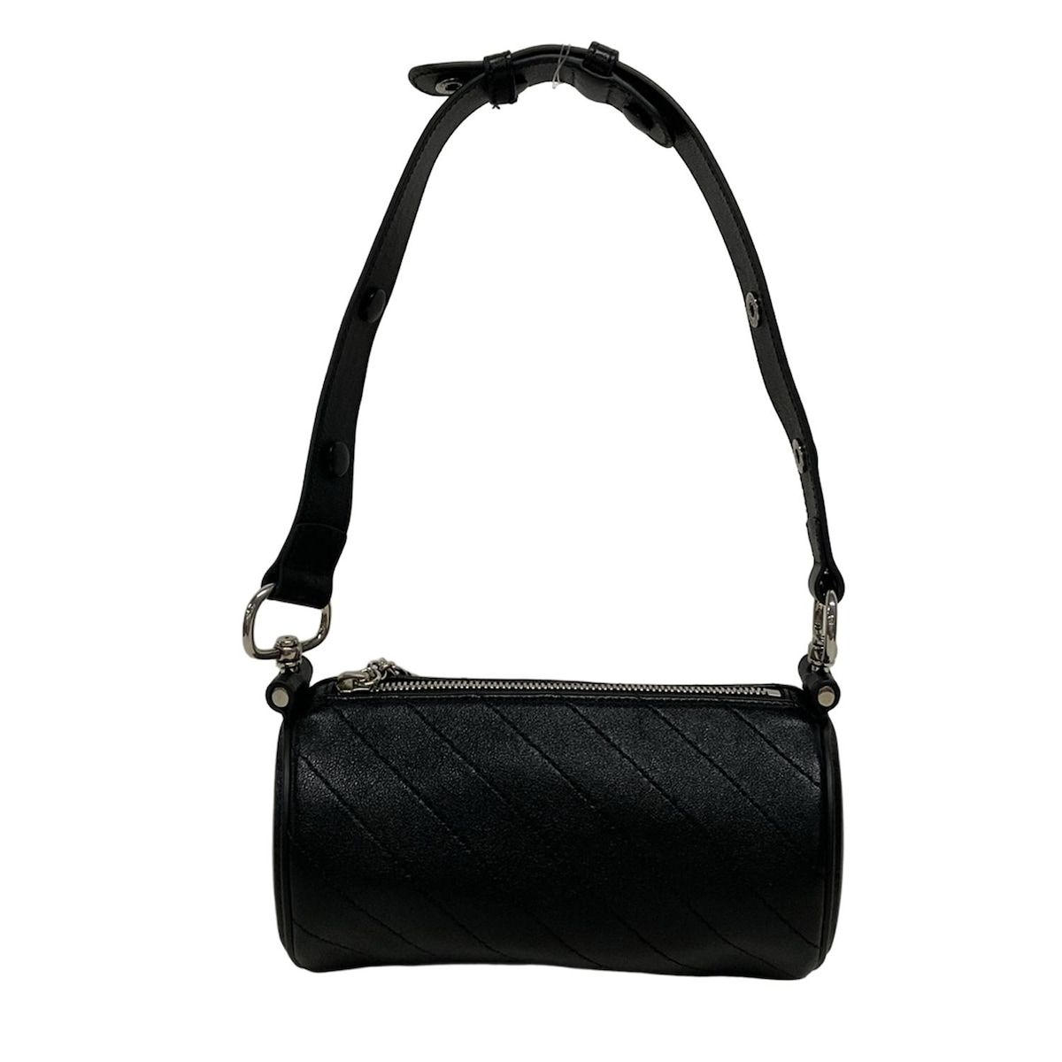 GUCCI グッチ ショルダーバッグ ブロンディミニ 760170 黒×シルバー レザー