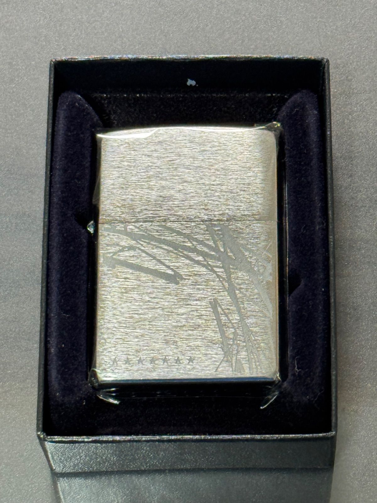 zippo Seven Stars silver 七連星 セブンスター 2014年製 SEVEN STARS 前面刻印 デットストック ケース 保証書