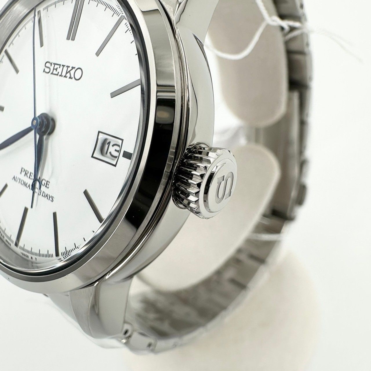 ♪　SEIKO セイコー SARX105 プレザージュ ホワイト文字盤 シルバー 時計 腕時計 オートマ 自動巻き 琺瑯ダイヤル 裏透け メンズ 【未使用品】