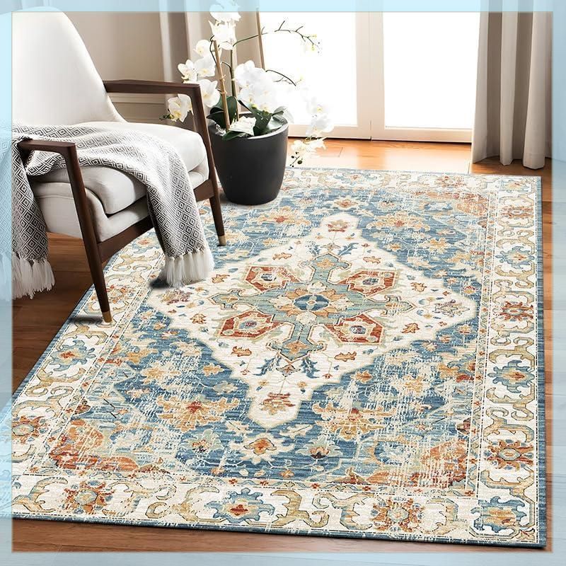 ラグ カーペットカーペット 2畳 3畳 花柄 ペルシャ風 北欧 厚手