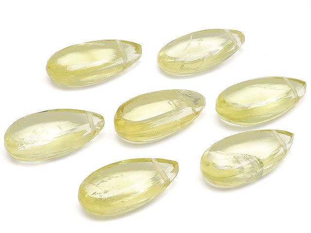 粒販売】レモンクォーツ ペアシェイプ 14×7mm【2粒販売】 / T048