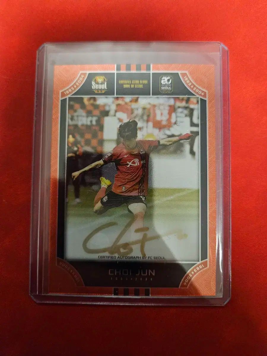 FC SEOUL（ソウル） チェ・ジュン 直筆 サイン レッド プリズム カード
