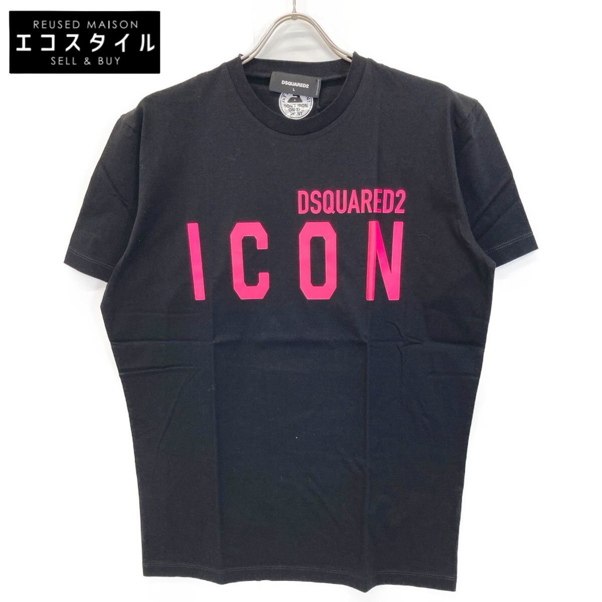 DSQUARED2 ディースクエアード 新品未使用 S79GC0068 23年 ICON(ピンク)クルーネックカットソー L