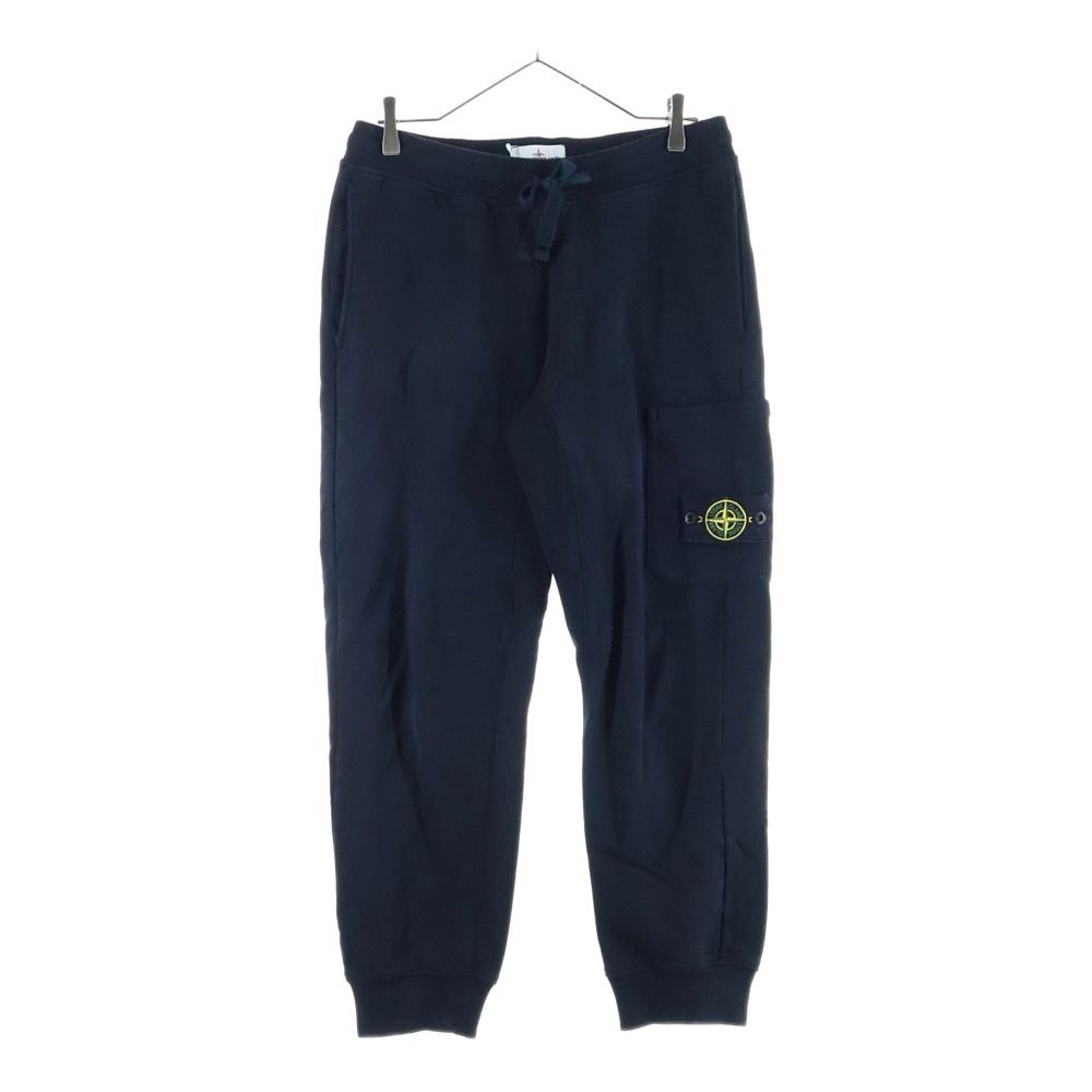 STONE ISLAND ストーンアイランド 19AW サイドロゴワッペン 裾リブスウェットパンツ ブラック 711560320