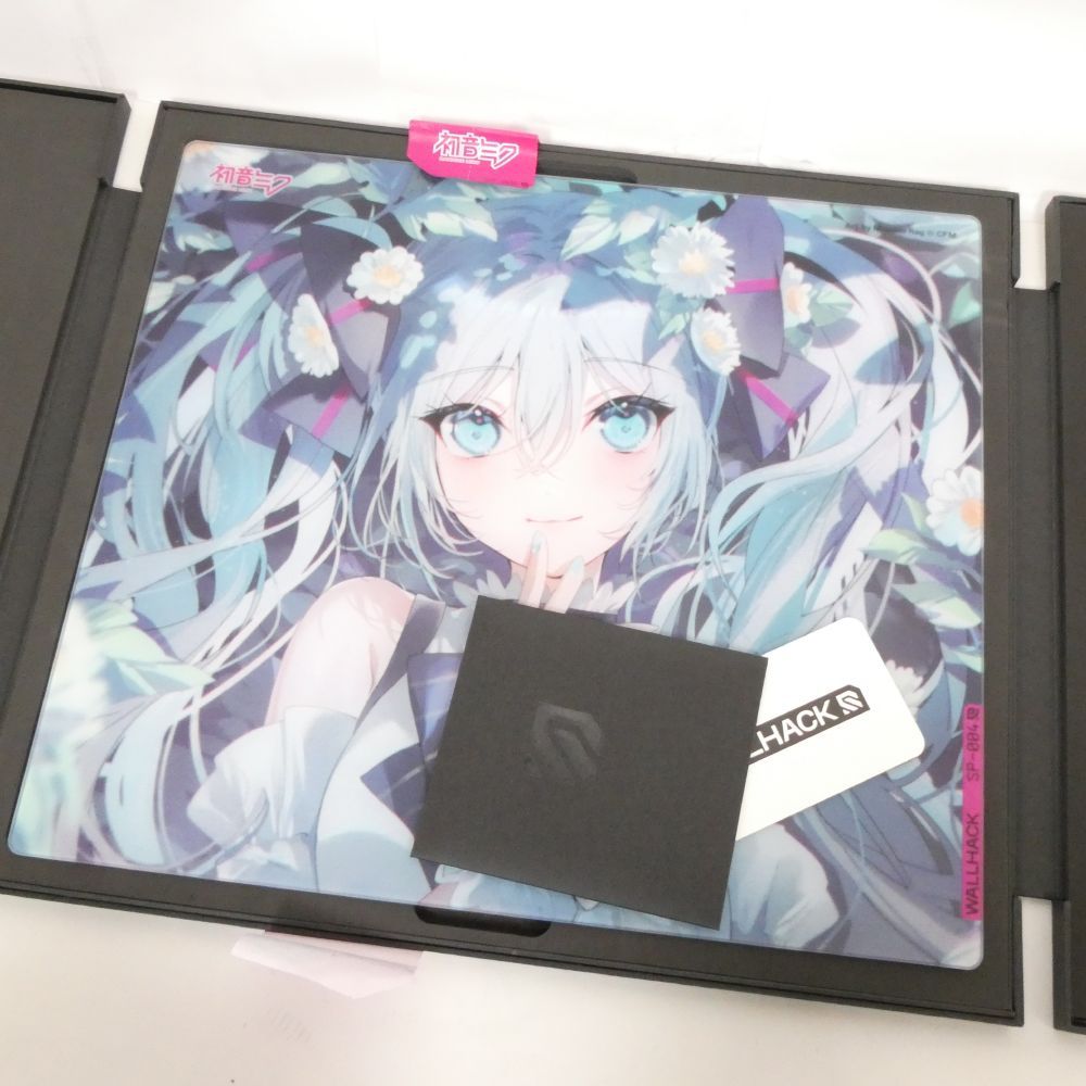 ♥ WALLHACK ウォールハック SP-004 初音ミク ゲーミングガラスマウスパッド W430×D490×H3.9mm ケイ酸塩強化ガラス eスポーツ FPS 美和野らぐ SkyPAD HY1605