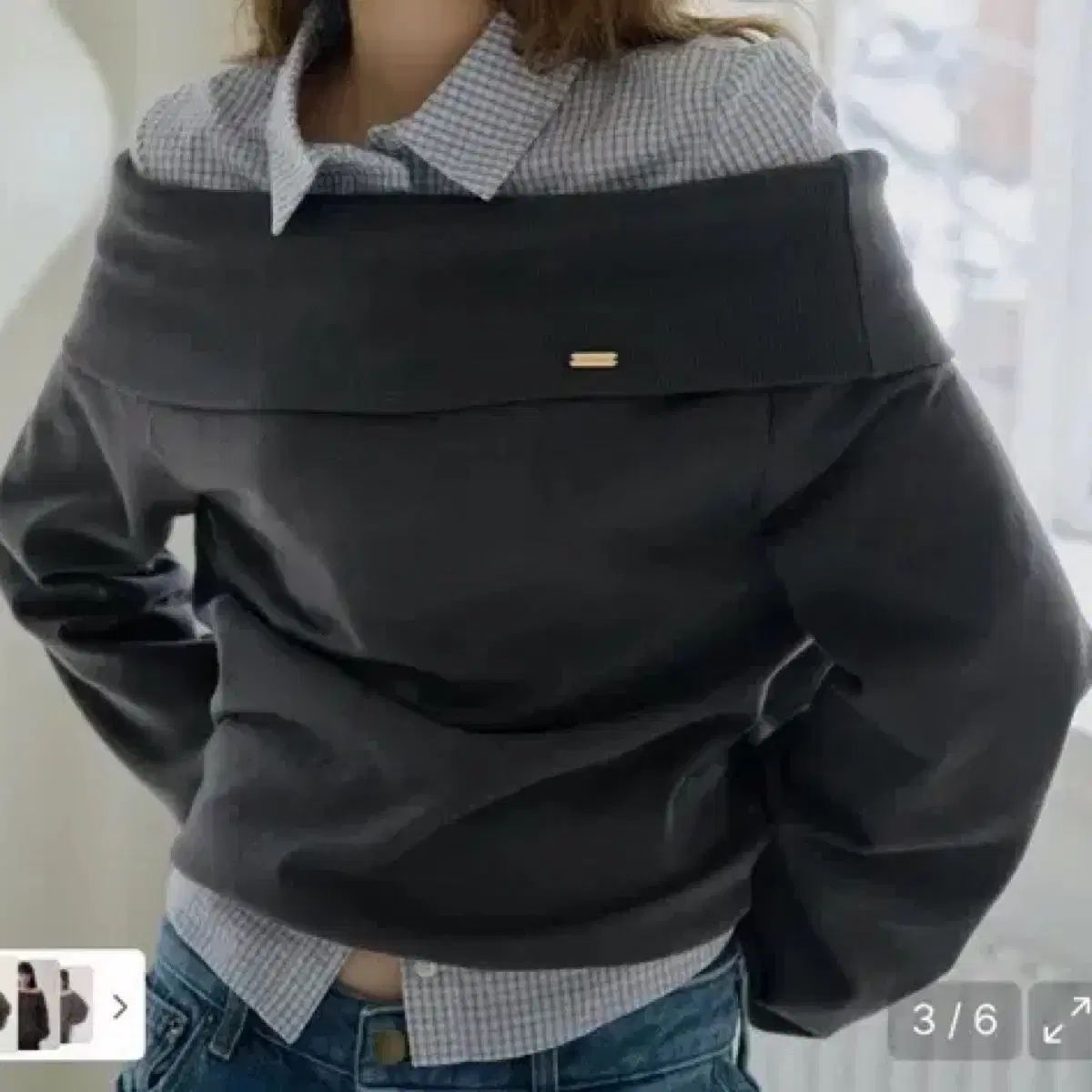 LETTER FROM MOON レターフロムムーン ボールド オフショルダー スウェットシャツ