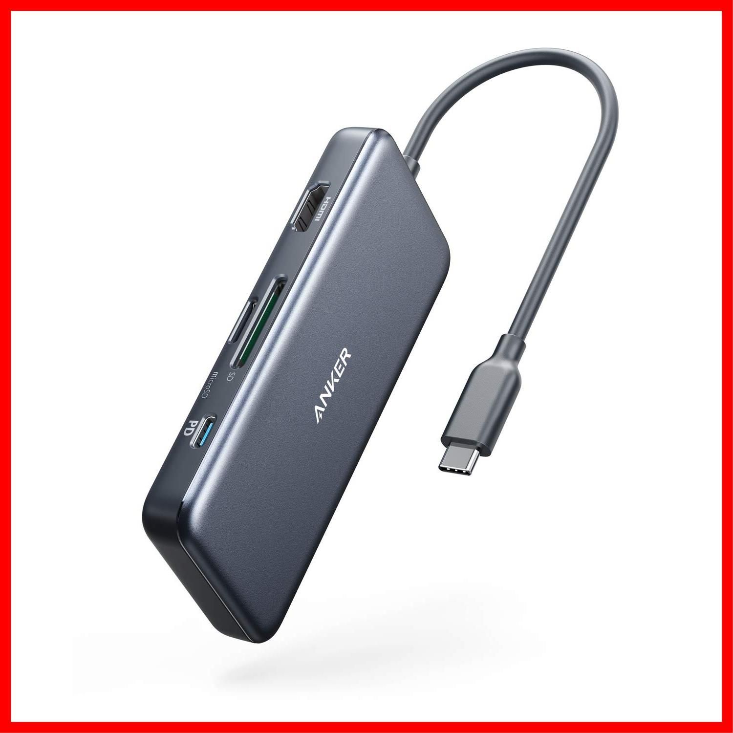 【在庫処分】100W電源供給 USB-Cu0026USB-A HDMI 5Gbpsデータポート2口 4K microSDu0026SDカードリーダー USB-Cハブアダプター MacBook 7-in-1 Air PowerExpand+ MacBook USB-Cハブ Pr