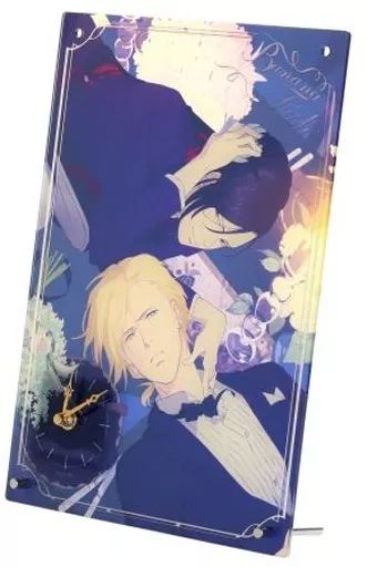 置き時計 壁掛け時計 キャラクター アッシュ＆月龍 アクリルパネル時計 BANANA FISH