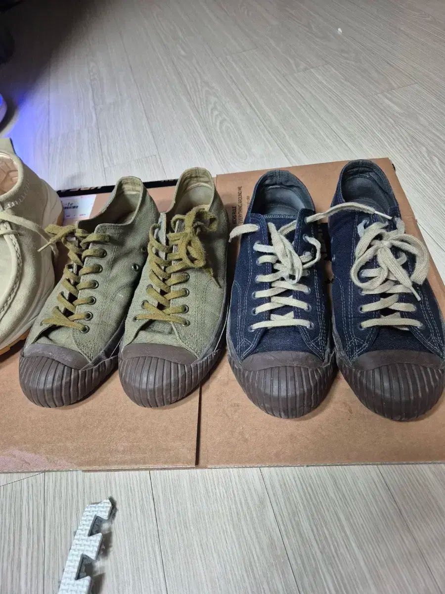 Nigel Cabourn(ナイジェルケーボン) x MOONSTAR(ムーンスター) コラボ 靴 (カーキ) ネイビー)
